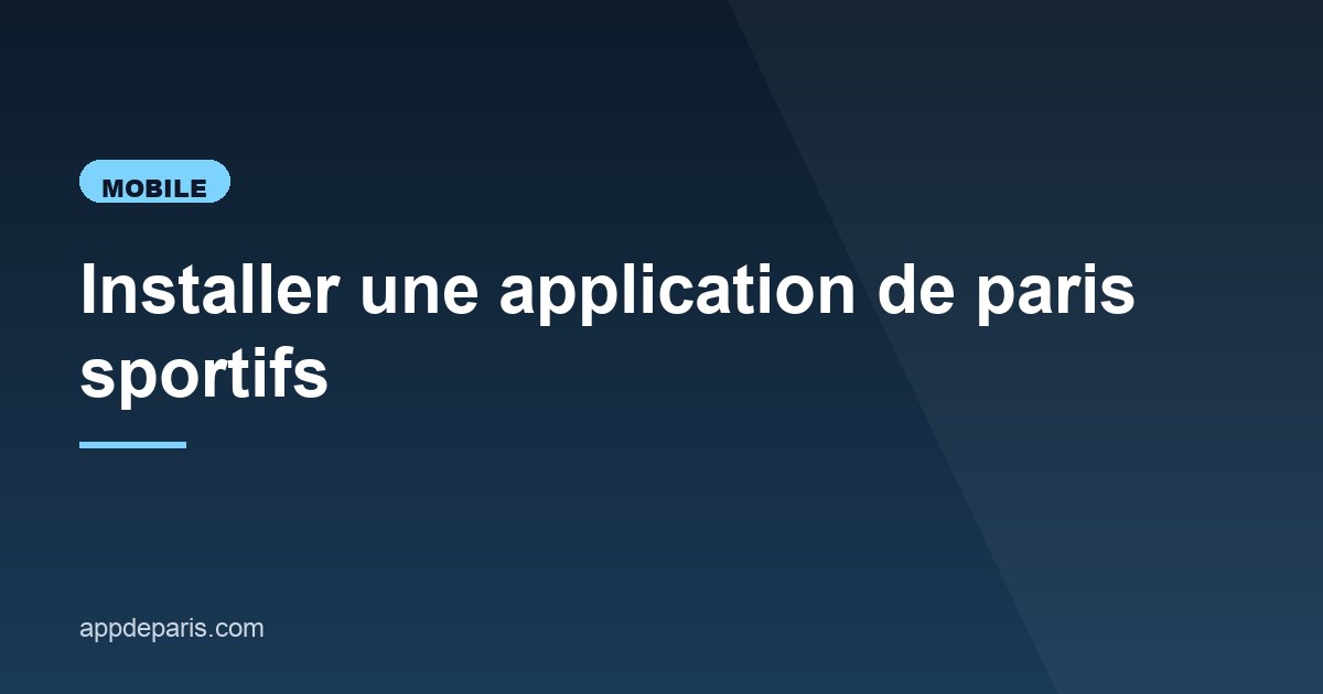 Illustration de l'article consacré à l'installation d'une appli