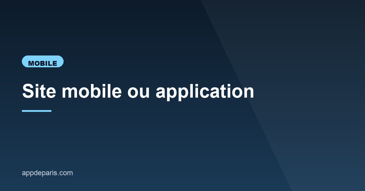 Illustration de l'article consacré au site mobile face à l'application